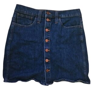 Madewell Dark Denim Mini Skirt Women 27